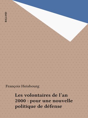 cover image of Les volontaires de l'an 2000